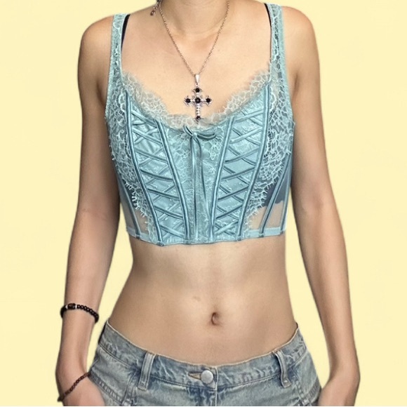 Victoria‘s Secret Blue Corset Top - Picture 1 of 6